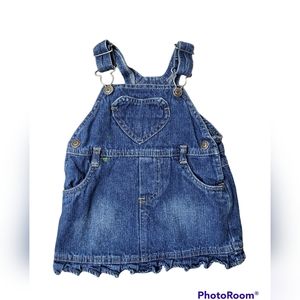 Arizona Denim Overalls Dress 6-9M